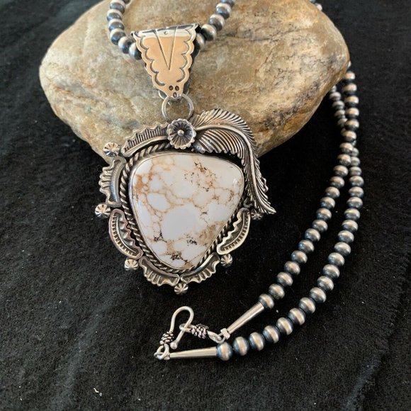 Womens Navajo Sterling White Necklaces Pendant L20 - Picture 4 of 12